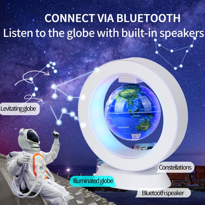 Cool Office Tech Gadgets - ลำโพงบลูทูธลอยได้ โคมไฟรูปโลกจำลอง สำหรับเด็ก ผู้ชาย หัวหน้า ของตกแต่งโต๊ะทำงาน