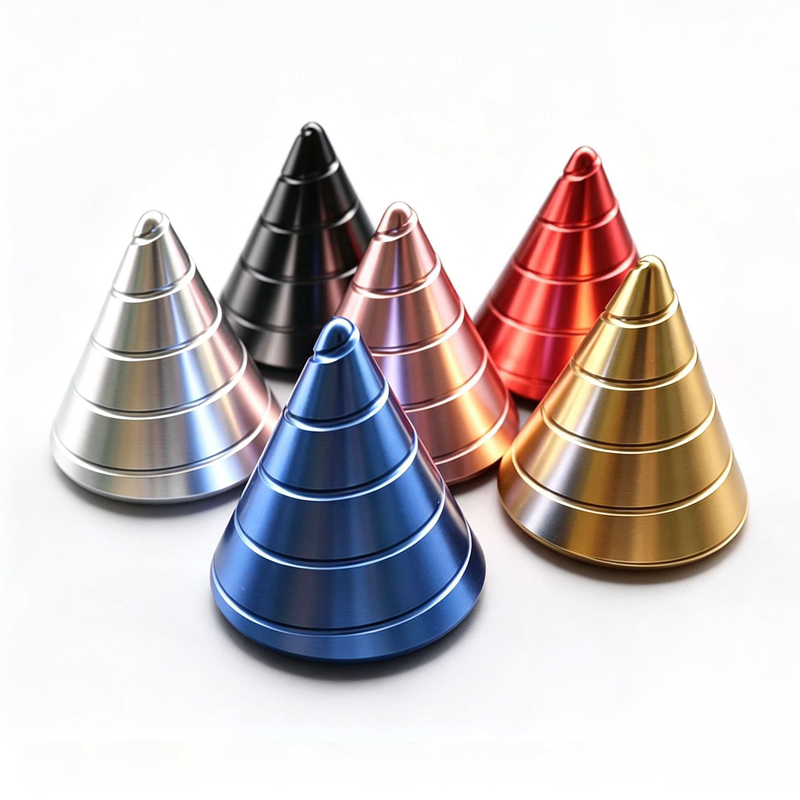 Cool Office Tech Gadgets - สปินเนอร์ภาพลวงตาทรงกรวยเกลียว ของเล่นหมุนโลหะขนาดใหญ่สำหรับโต๊ะทำงาน ช่วยผ่อนคลายความเครียด อุปกรณ์สุดเจ๋ง สนุกในออฟฟิศ