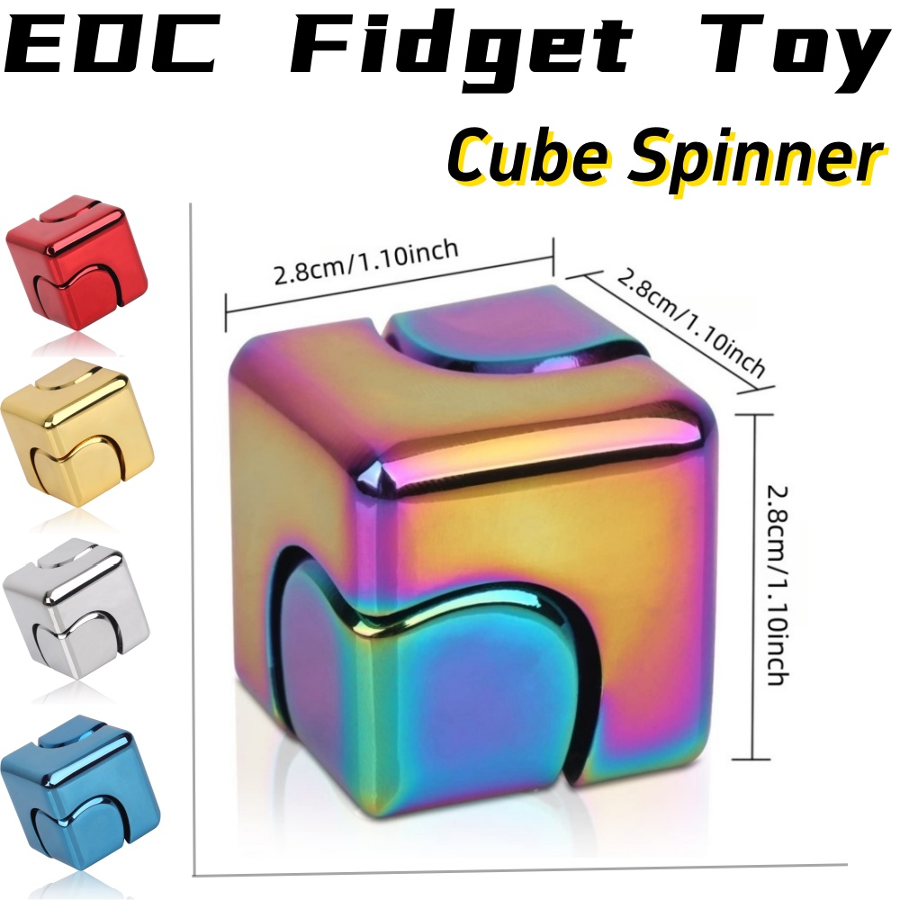Cool Office Tech Gadgets - โลหะ Fidget Spinner Cube ของเล่นสําหรับผู้ใหญ่วัยรุ่น -