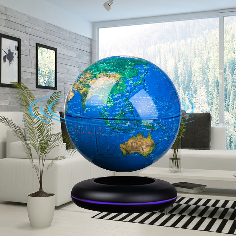 The Office Tech - ลูกโลกแม่เหล็กลอยได้ ขนาด 8 นิ้ว พร้อมไฟ LED