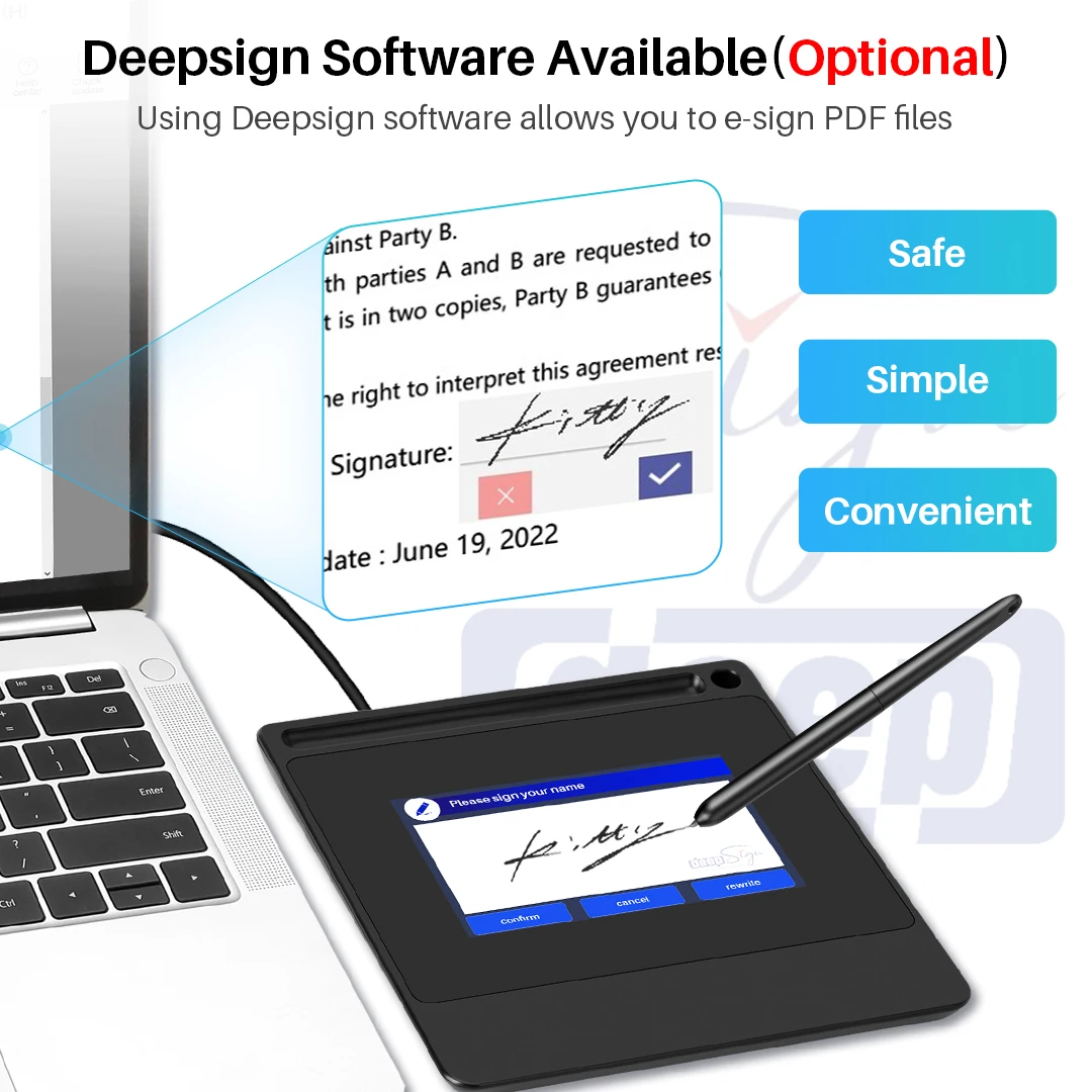 DS510 ปากกาดิจิทัลอิเล็กทรอนิก - Digital Signature Pad บทวิจารณ์และราคา